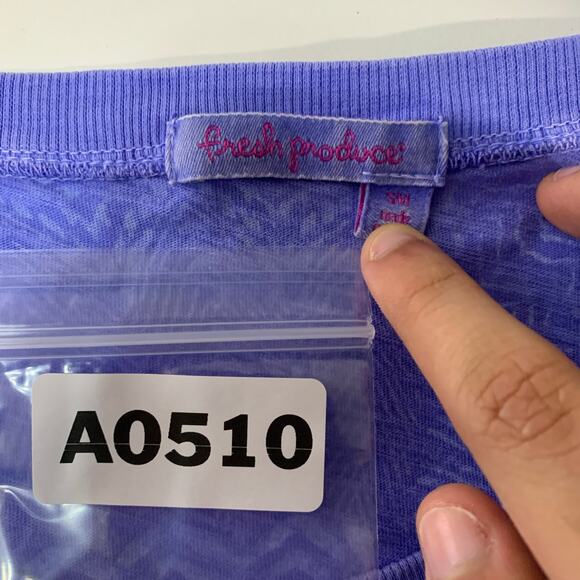 Fresh Produce S Womens Botanical Print Boat Neck Sweatshirt Top Periwinkle - Picture 3 of 7